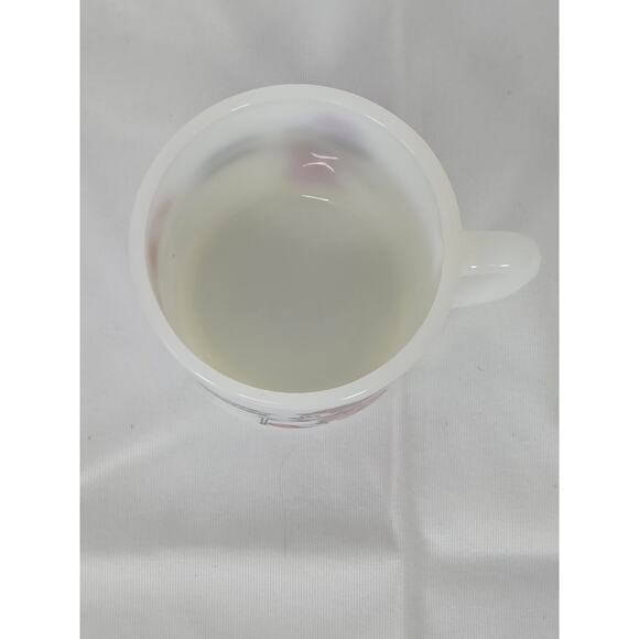 Vintage Fire King Anchor Hocking Mickey & Minnie Mouse Disney Milk Glass Cup Mug - Picture 4 of 5